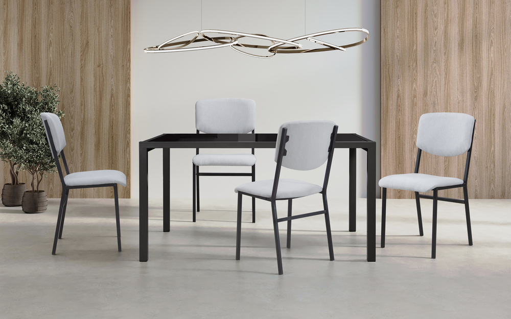 Conjunto Mesa Atenas 120cm 4 Cadeiras Confort Gol Decor