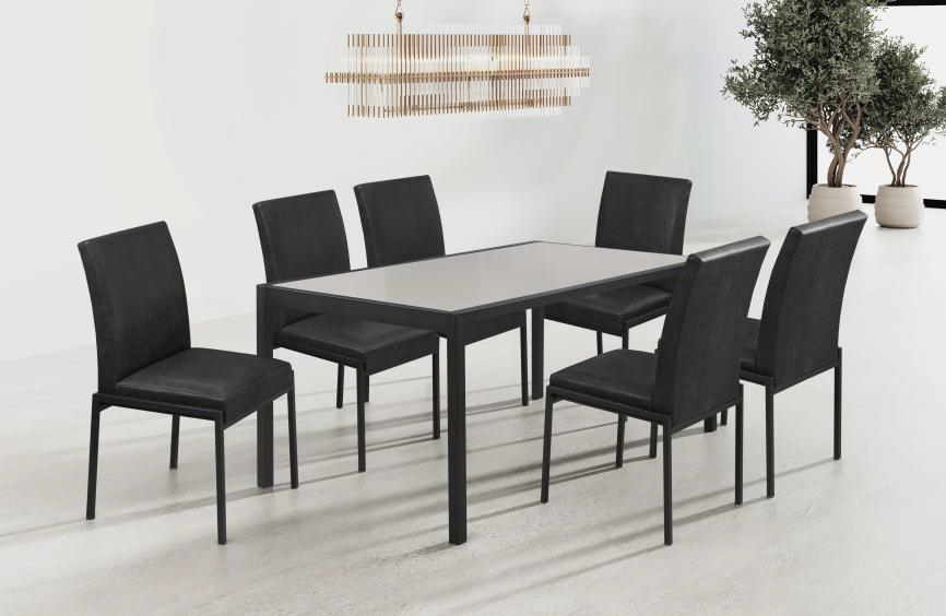 Conjunto Mesa Atenas 160cm 6 Cadeiras Premium Gol Decor