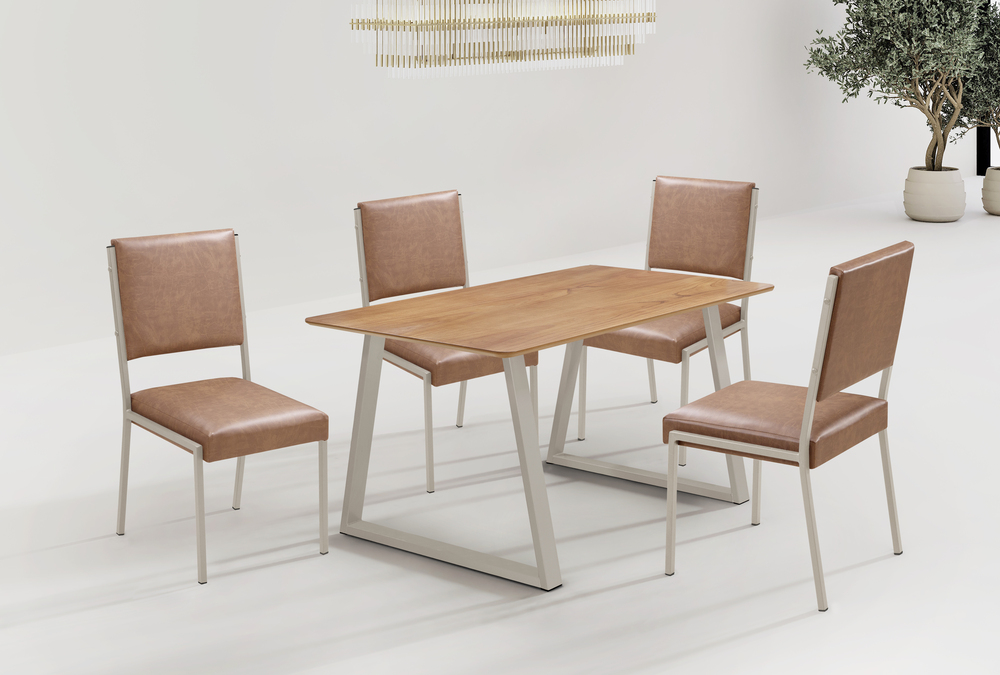 Conjunto Mesa Tóquio Tampo Laminado120cm 4 Cadeiras Lisboa Gol Decor