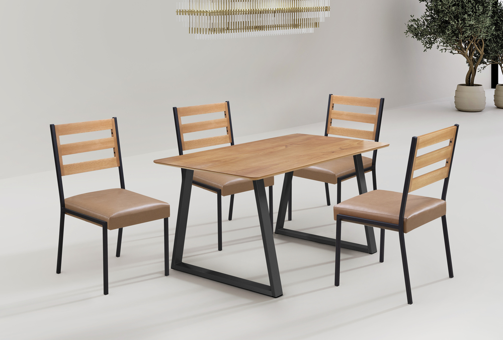 Conjunto Mesa Tóquio 120cm 4 Cadeiras Londres Gol Decor