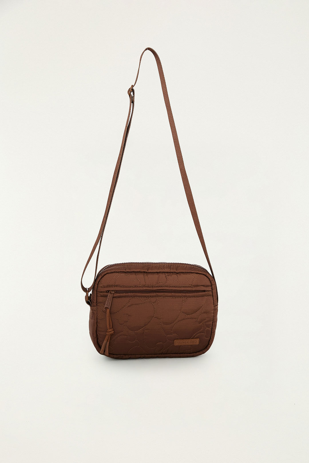 BOLSA FARM ZIRIGUIDUM LISOS PUFFER MARROM