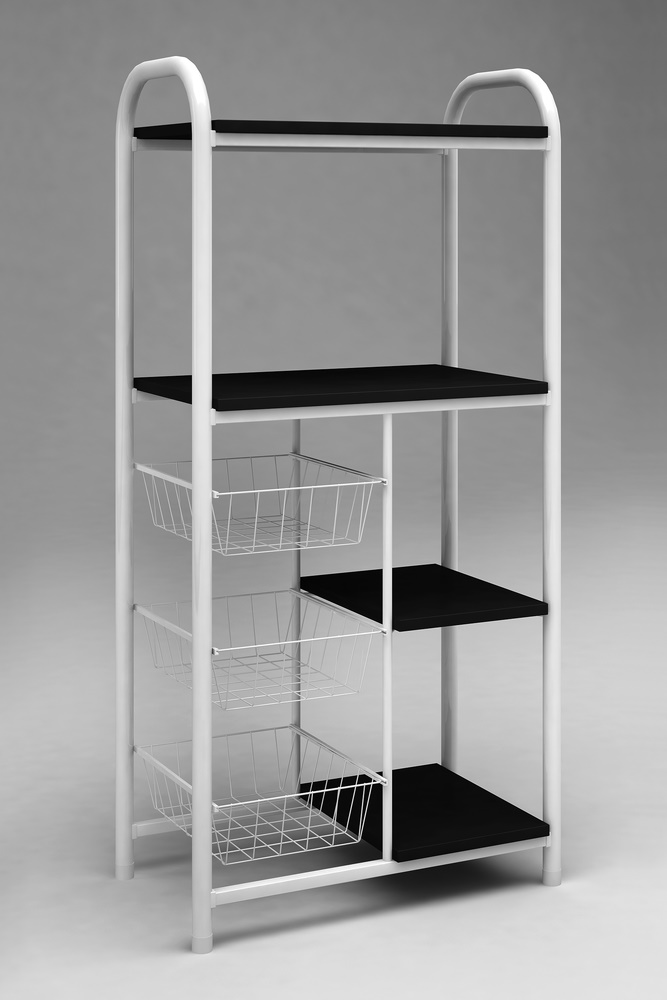 Fruteira Tubular 3 Cestos 4 Tampos Mega ? Gol Decor