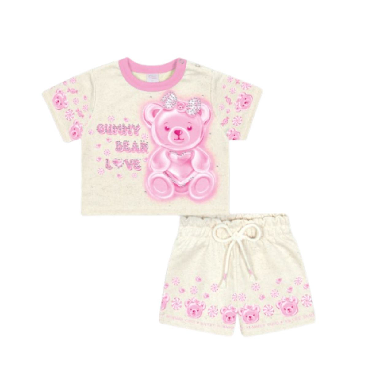 Conjunto Cinti Baby Ursinha Rosa 10490