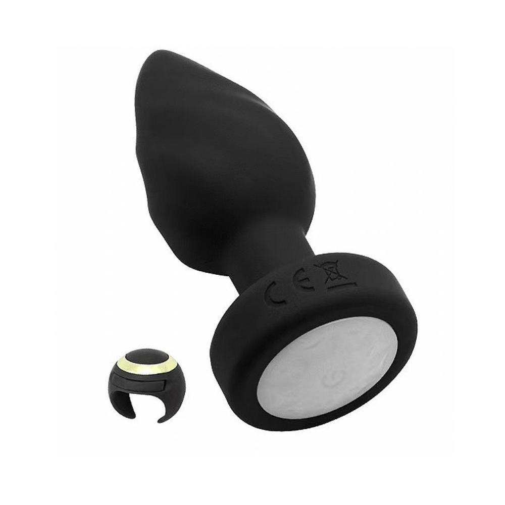 PLUG ANAL RECARREGÁVEL COM CONTROLE ANEL 10 MODOS 9CM