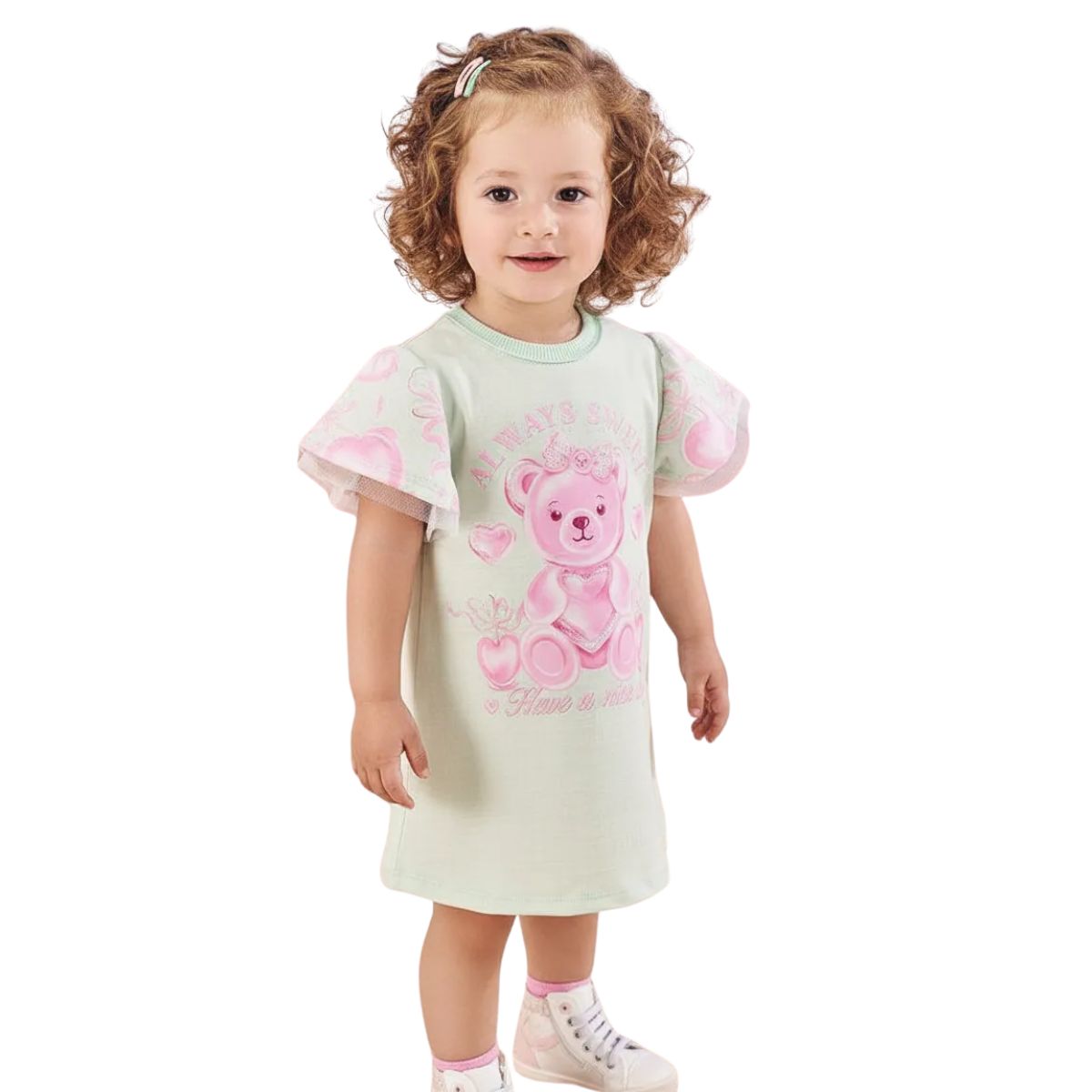 Vestido Cinti Baby Ursinha Verde Cidra 10462