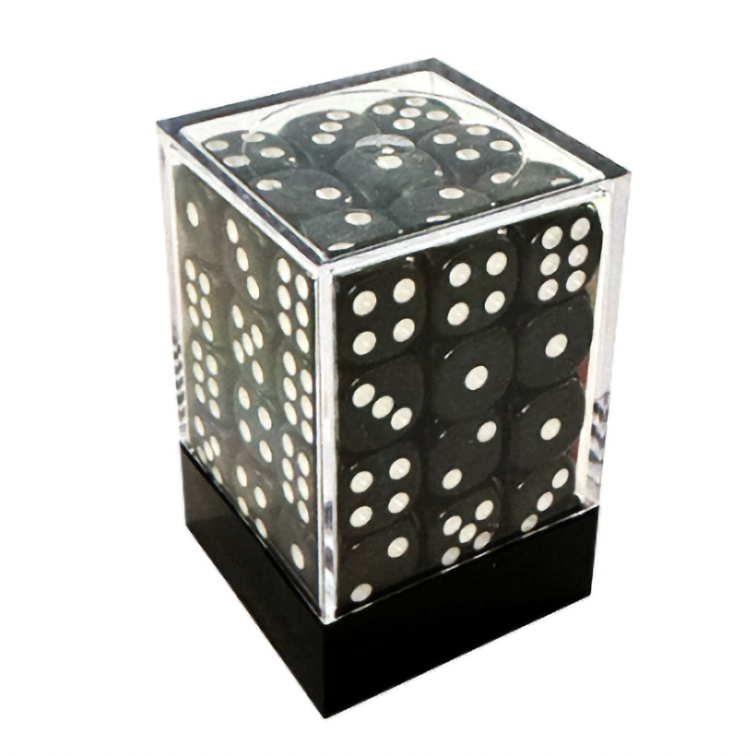 CONJUNTO DE DADOS 36 UN OPACO PRETO E BRANCO