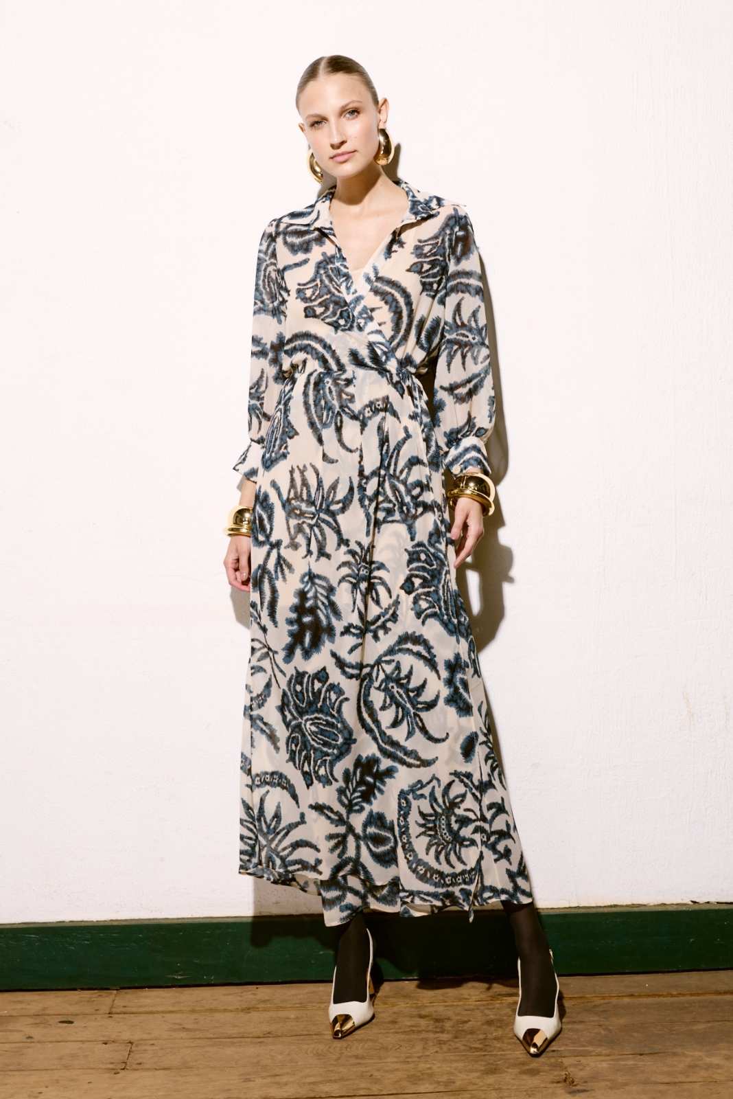 Vestido Longo com Estampa Floral