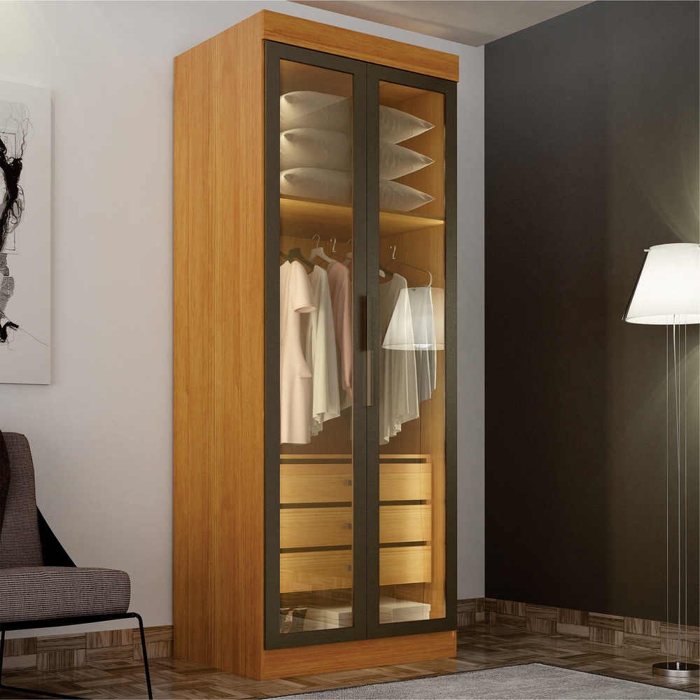 Guarda Roupa Modulado 2 Portas Reflecta Orion - Leifer