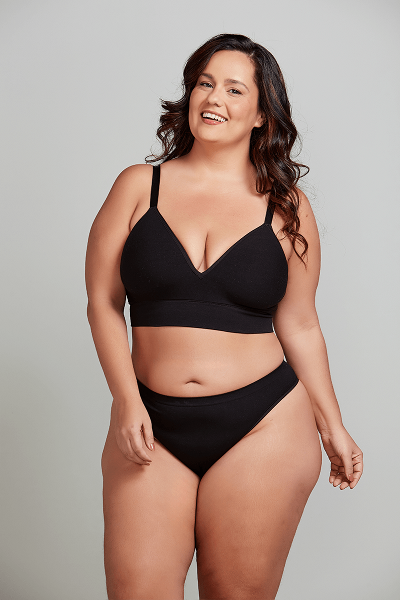 SUTI&Atilde; LIGHT COM BOJO PRETO PLUS SIZE - TRIFIL