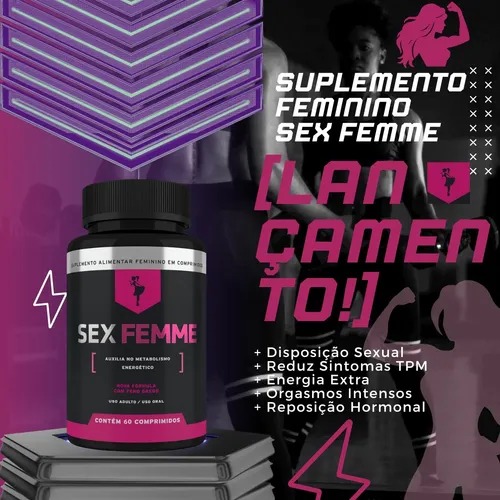 DISPOSI&Ccedil;&Atilde;O FEMININO SEX FEMME 60 COMPRIMIDOS