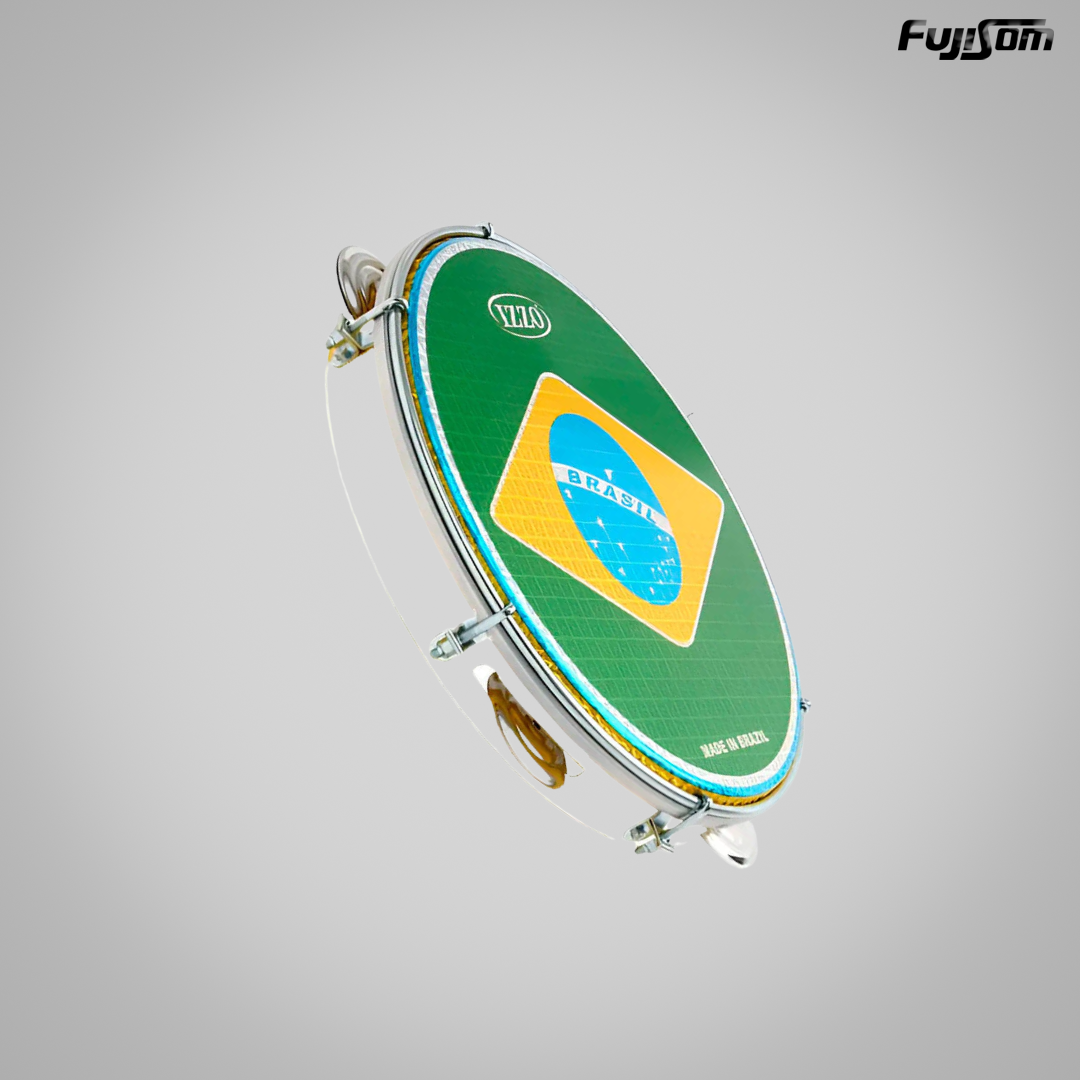 PANDEIRO IZZO 10 ABS PELE BANDEIRA DO BRASIL 