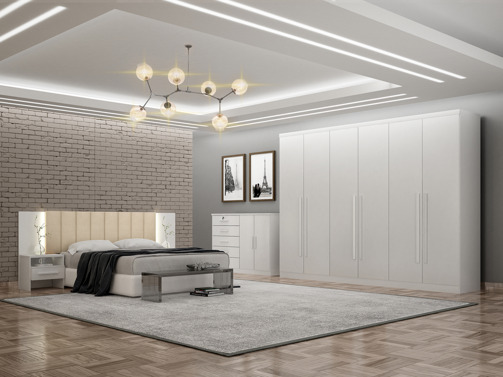 Guarda Roupa Casal Royal 6 Gavetas Novo Horizonte