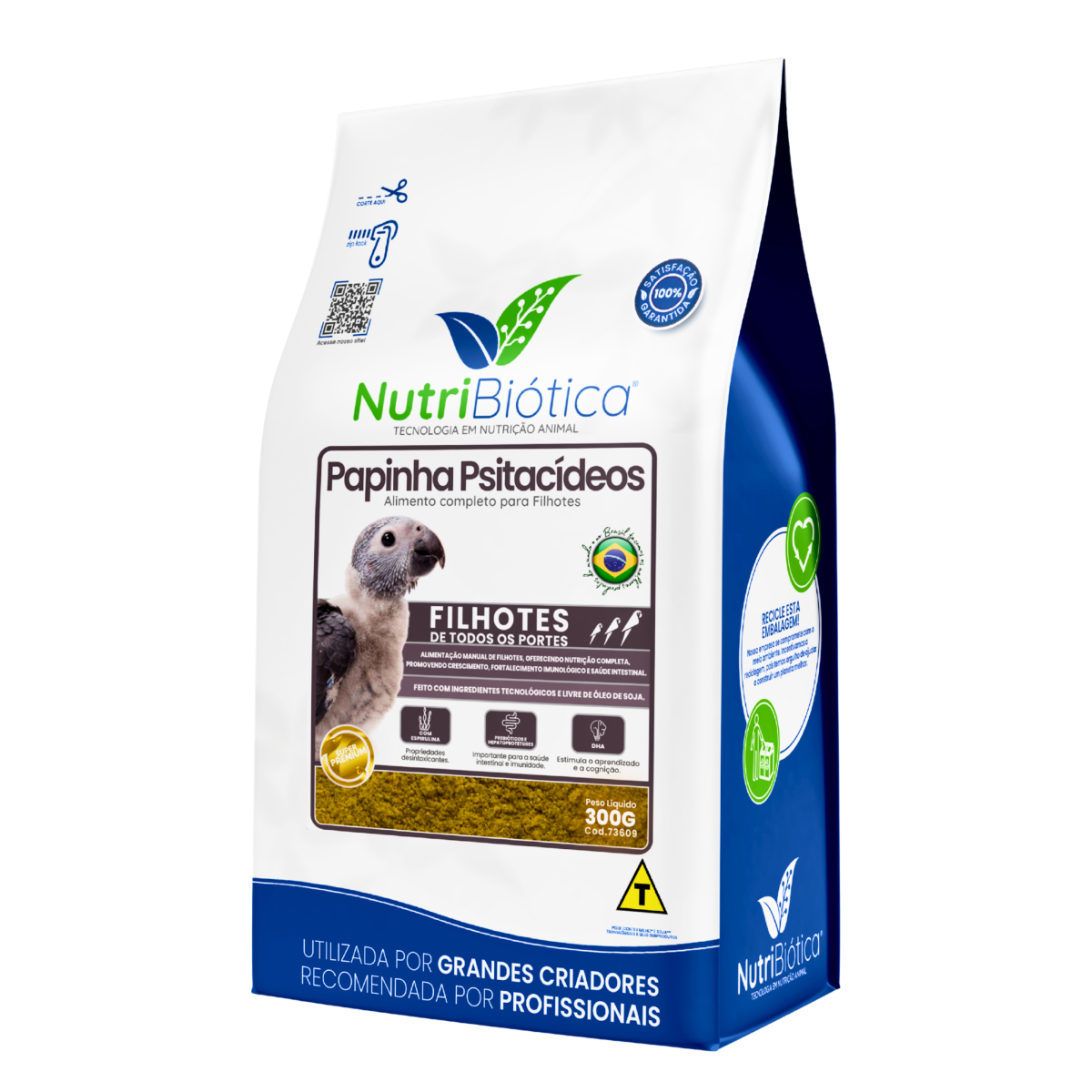 NUTRIBIÓTICA PAPINHA PSITACÍDEOS SUPER PREMIUM - 300 g