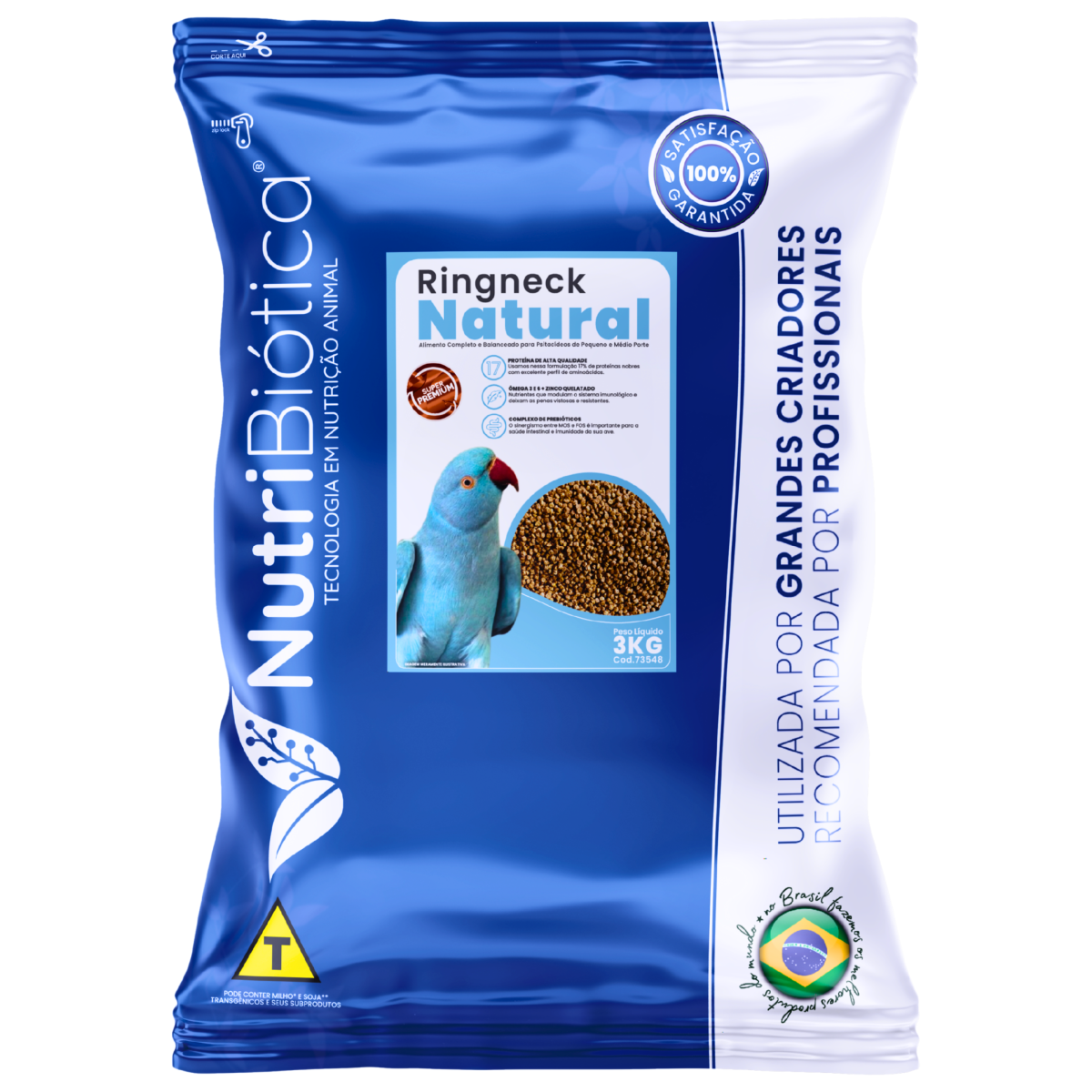 NUTRIBIÓTICA EXTRUSADA CRIADOR RINGNECK NATURAL - 3 KG