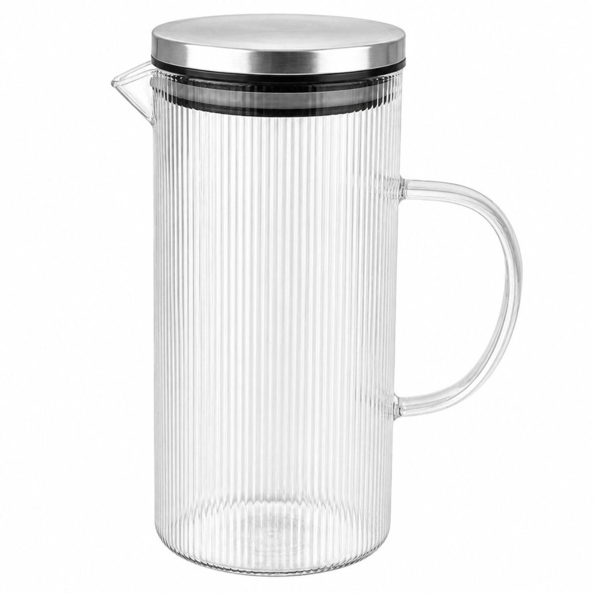 Jarra para Mesa Posta de Vidro Marine com Tampa Hermetica Inox 1,4L