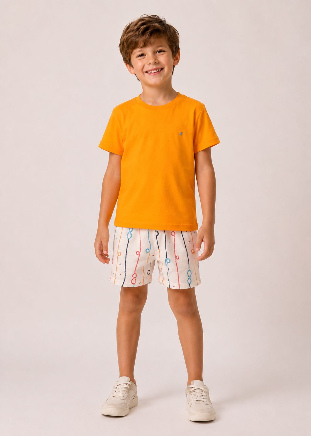 Conjunto Laranja Moletom Estampa (Premium)