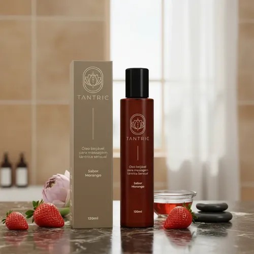ÓLEO PARA MASSAGEM MORANGO TANTRA SENSUAL 120ML