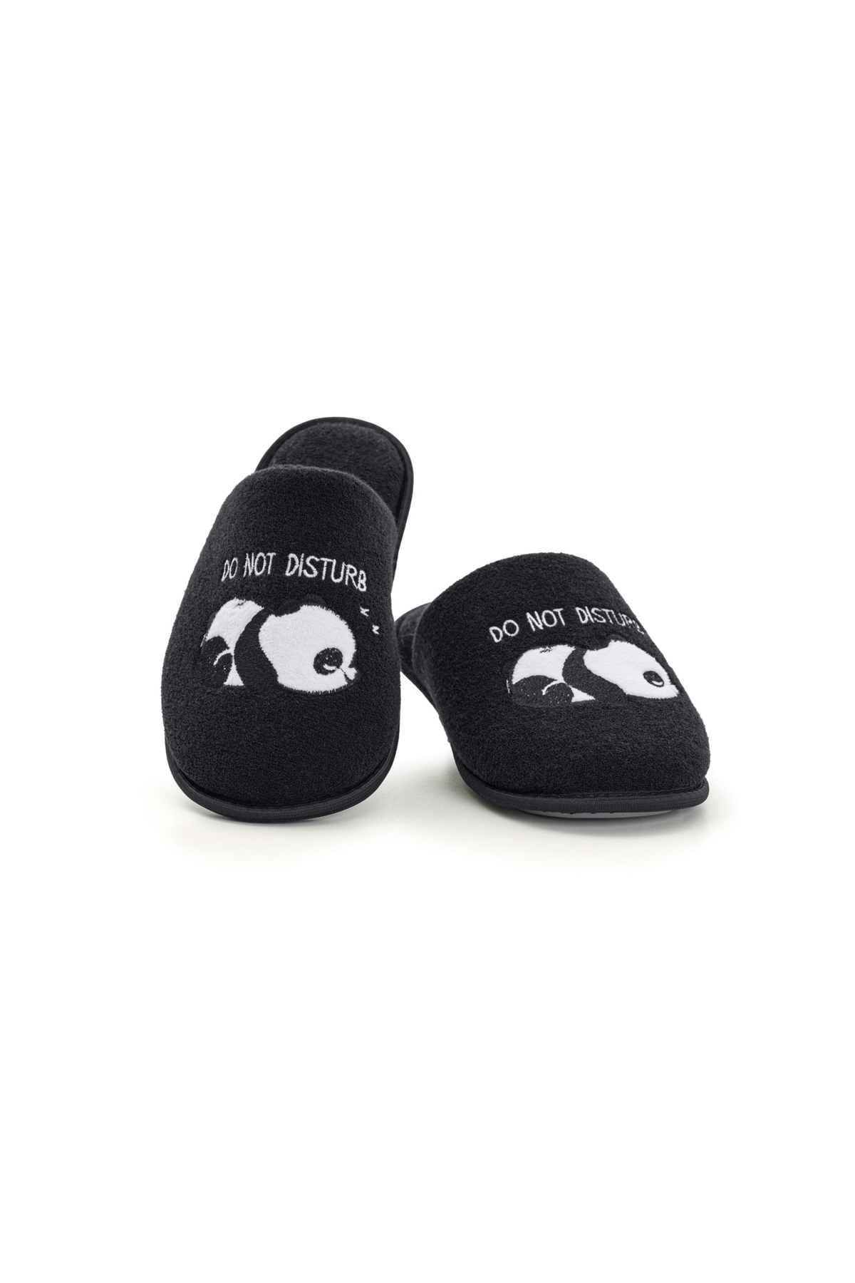 PANTUFA INFANTIL PRETA PANDA - COR COM AMOR