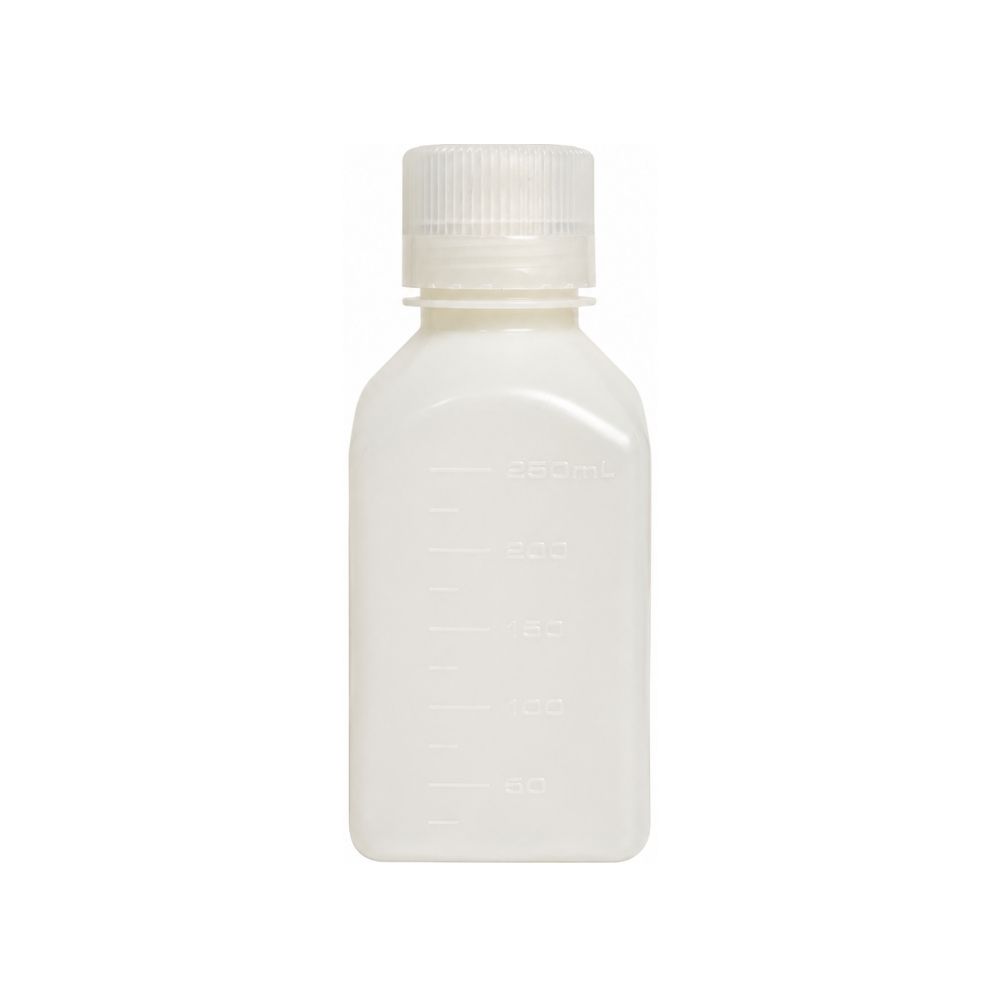 FRASCO QUADRADO HDPE TAMPA DE ROSCA NALGENE CAP. 250ML