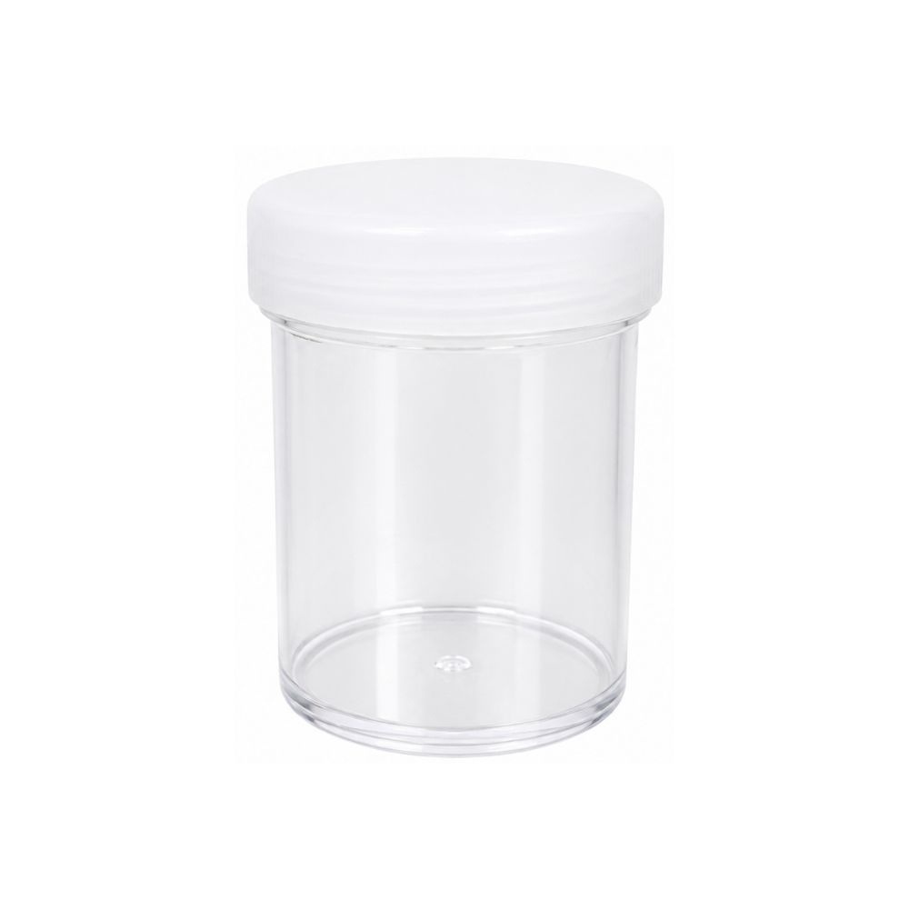 FRASCO PET CRISTAL COM TAMPA ROSCA ABAULADA BRANCA CAP. 50ML