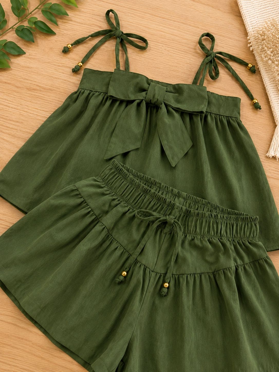 Conjunto La&ccedil;o Viscose Verde