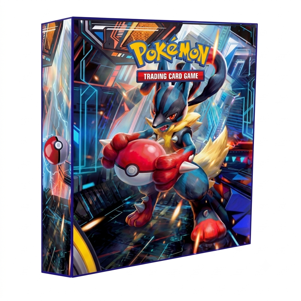 FICHARIO EUREKKKA MINI POKEMON MEGA LUCARIO (4 BOLSOS) + 10 FOLHAS