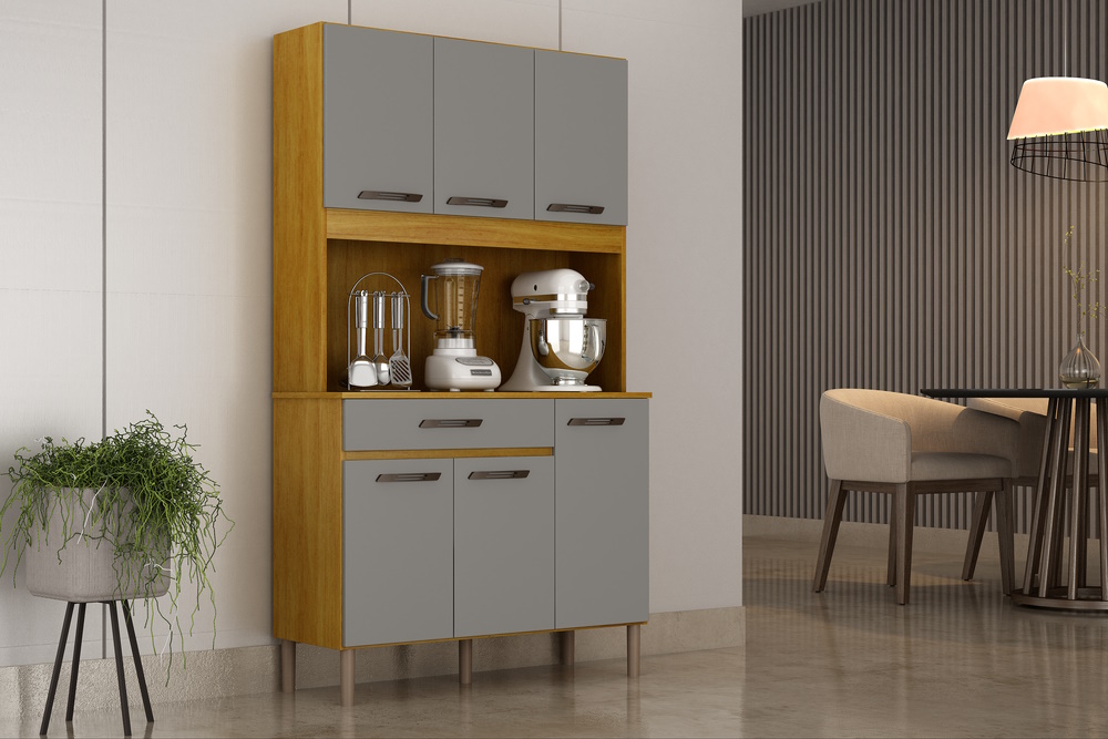 Cozinha Viena 91 cm com 6 Portas e 1 Gaveta