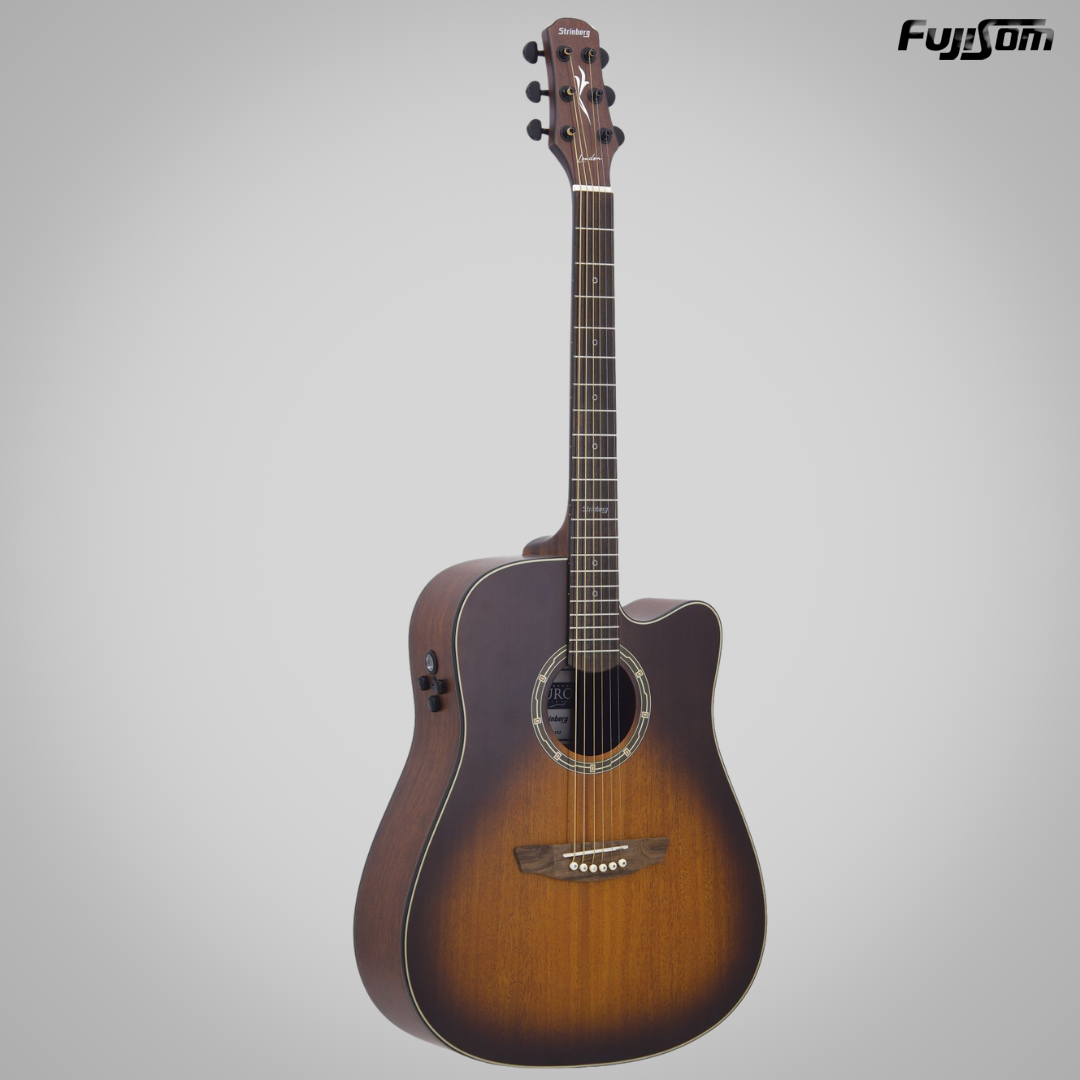VIOLAO STRINBERG A&Ccedil;O FOLK LONDON LE-50C VSS VINTAGE SUNBURST FOSCO