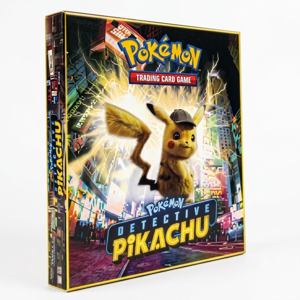 FICHÁRIO POKEMON PIKACHU DETETIVE (9 BOLSOS)