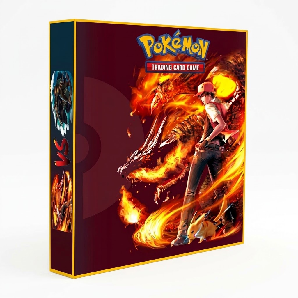FICHÁRIO POKEMON CHARIZARD VS BLASTOISE (9 BOLSOS)