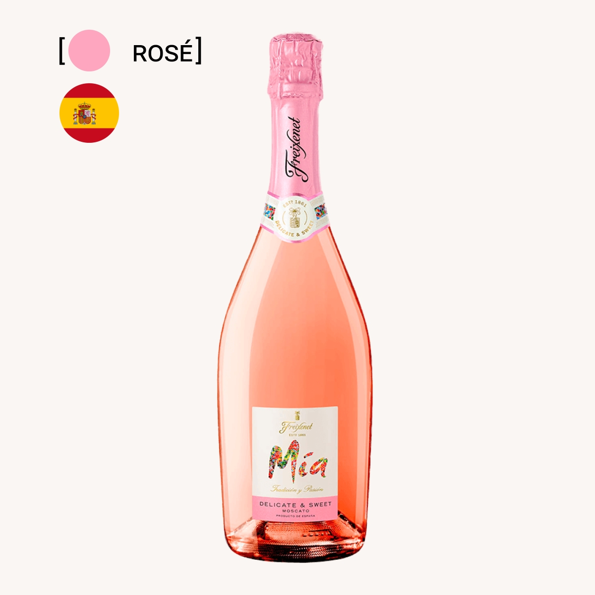 Espumante Freixenet Mía Pink Moscato 750ml