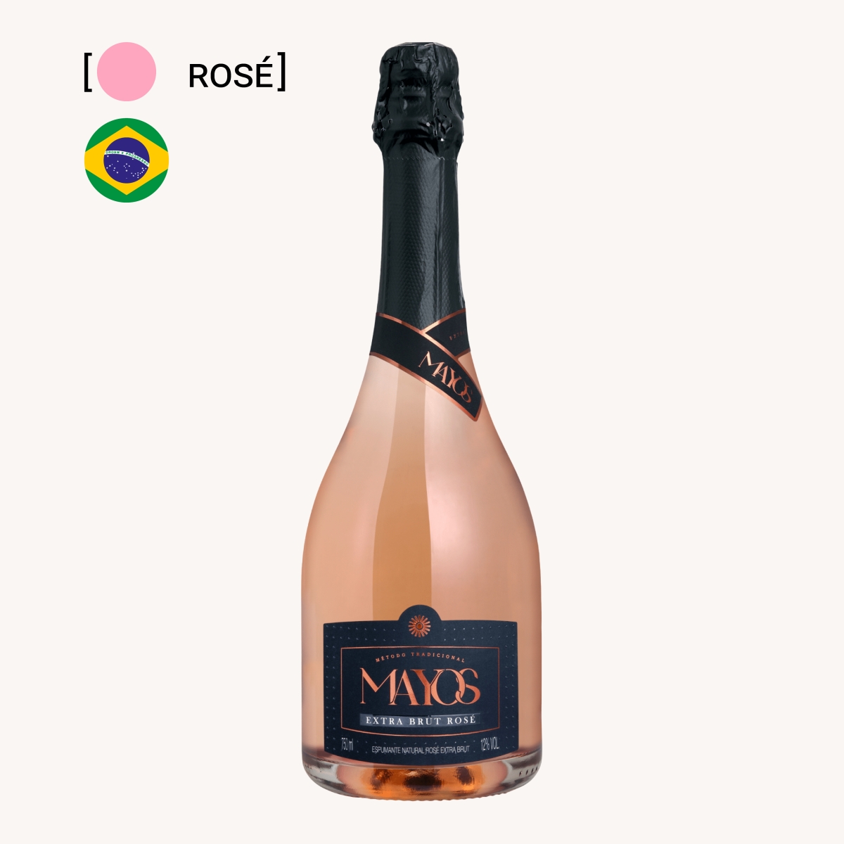 Espumante Mayos Extra Brut Rosé 750ml