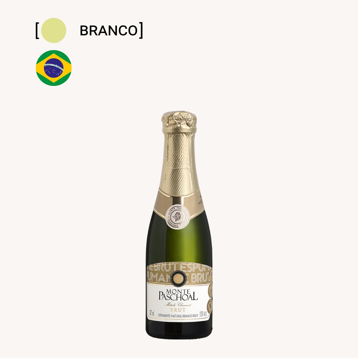 Espumante Monte Paschoal Brut Branco 187ml