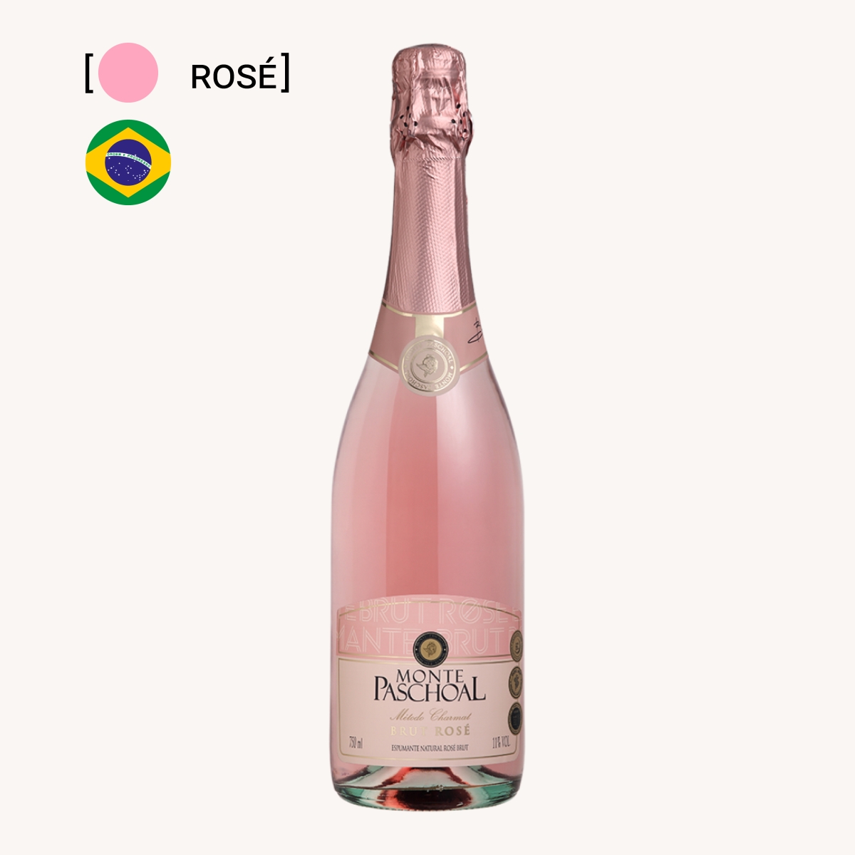 Espumante Monte Paschoal Brut Ros&eacute; 750ml