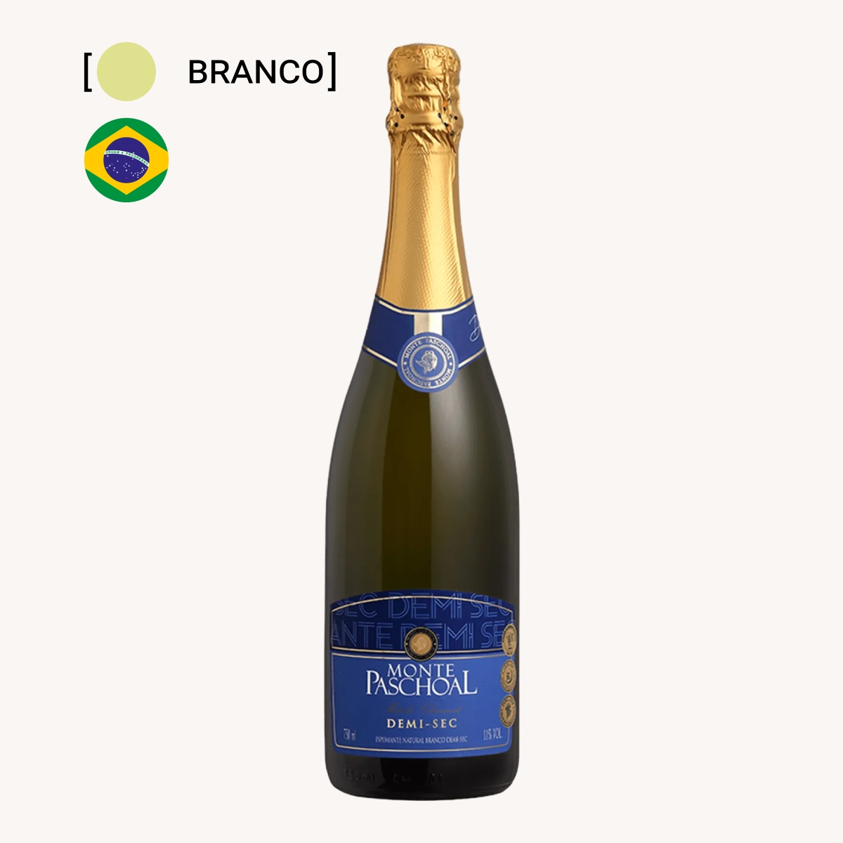 Espumante Monte Paschoal Demi-Sec Branco 750ml