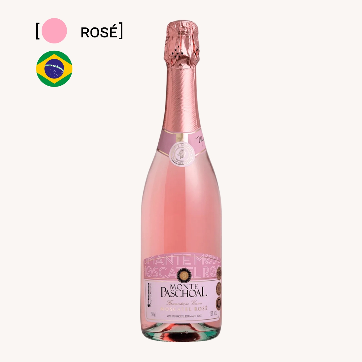 Espumante Monte Paschoal Moscatel Ros&eacute; 750ml