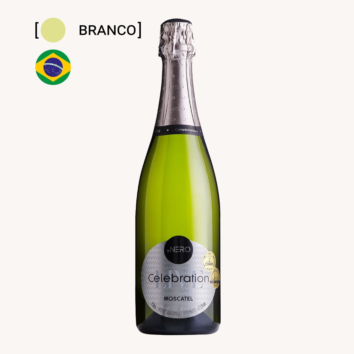 Espumante Ponto Nero Celebration Moscatel Branco 750ml