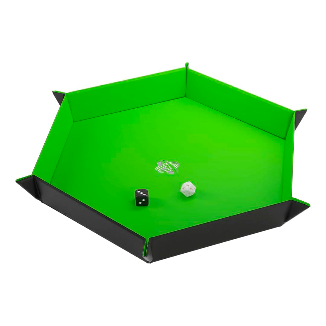 BANDEJA DE DADOS GAMEGENIC MAGNETIC QUADRADO PRETO E VERDE
