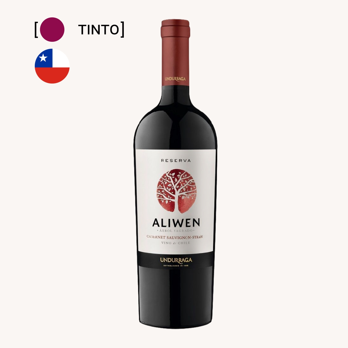 Vinho Aliwen Reserva Cabernet Sauvignon Syrah Seco 750ml