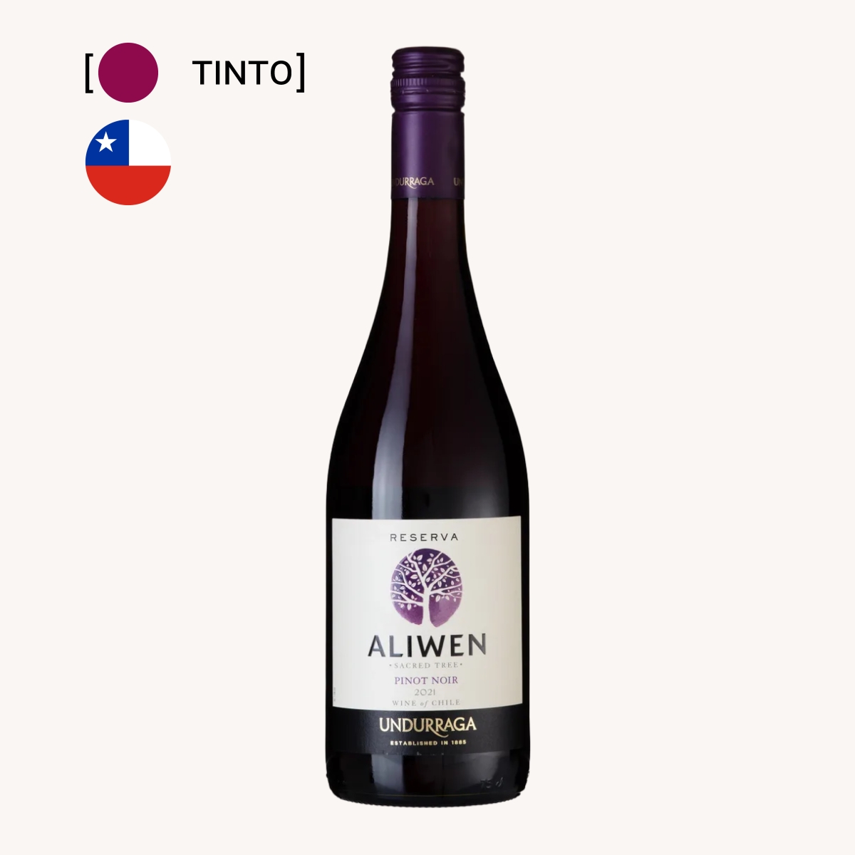 Vinho Aliwen Reserva Pinot Noir 750ml