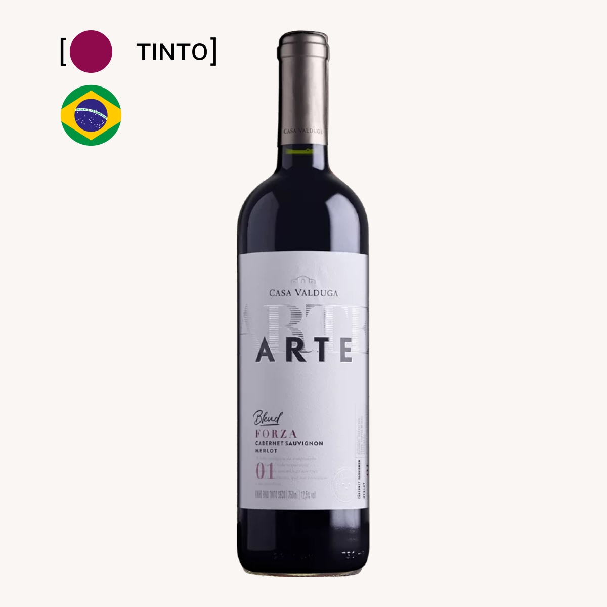 Vinho Arte Cabernet Sauvignon & Merlot Tinto Seco 750ml
