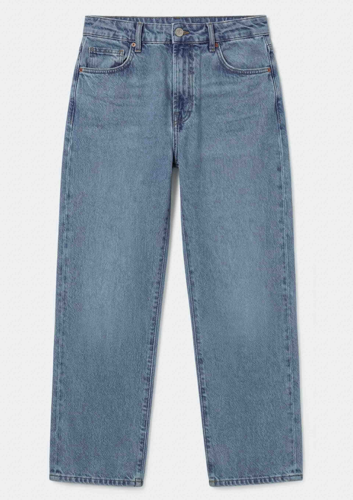 Cal&ccedil;a Jeans Feminina Wide Leg Cropped Cintura Alta