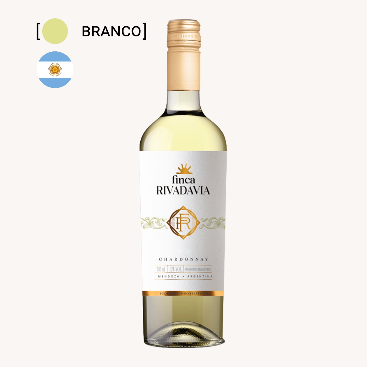 Vinho Finca Rivadavia Chardonnay 750ml