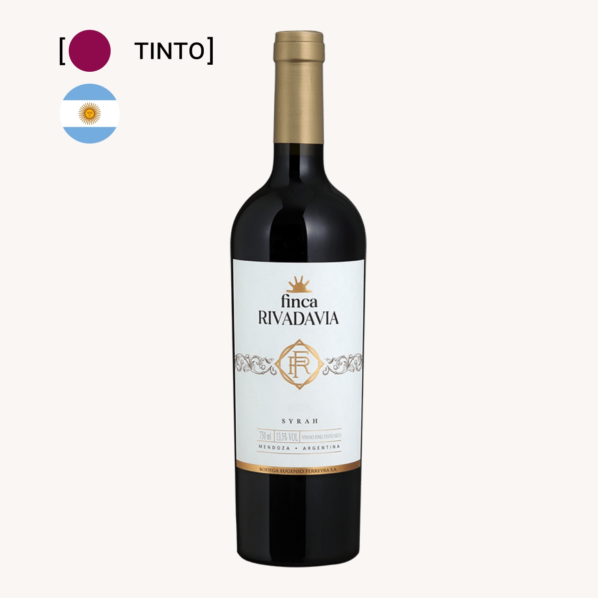 Vinho Finca Rivadavia Syrah 750ml