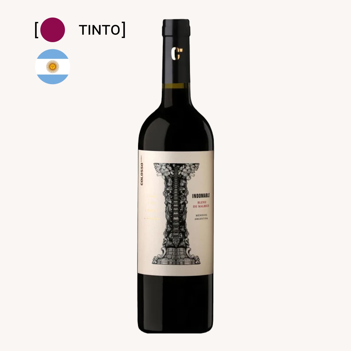 Vinho Indomable Blend De Malbec 750ml