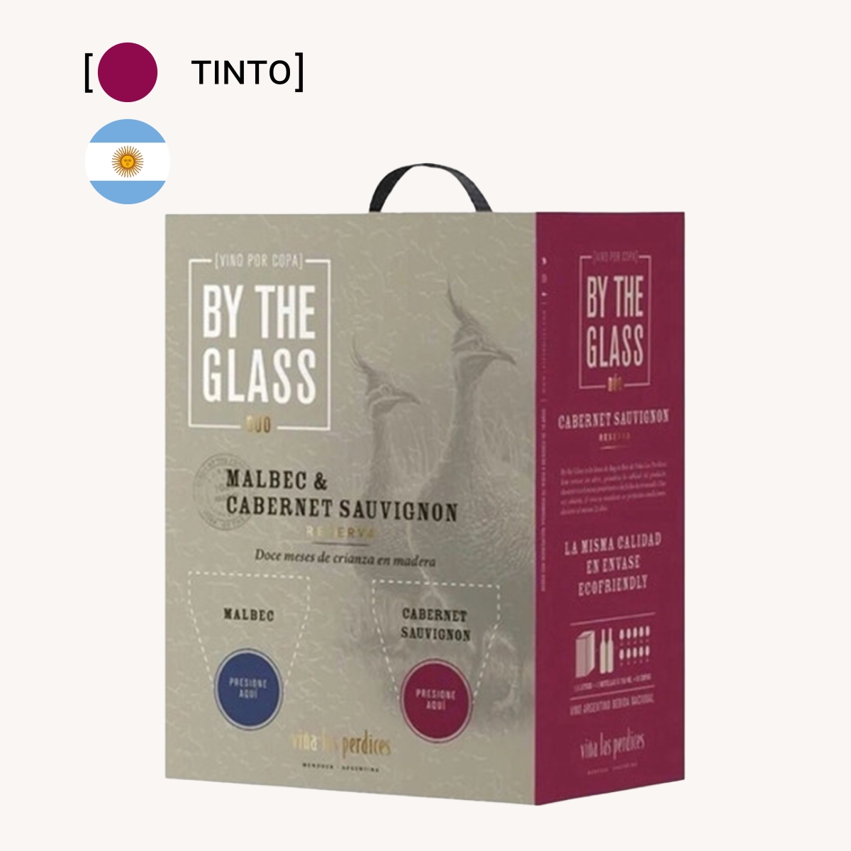 Vinho Las Perdices Duo Reserva Malbec e Cabernet Bag In Box 3L
