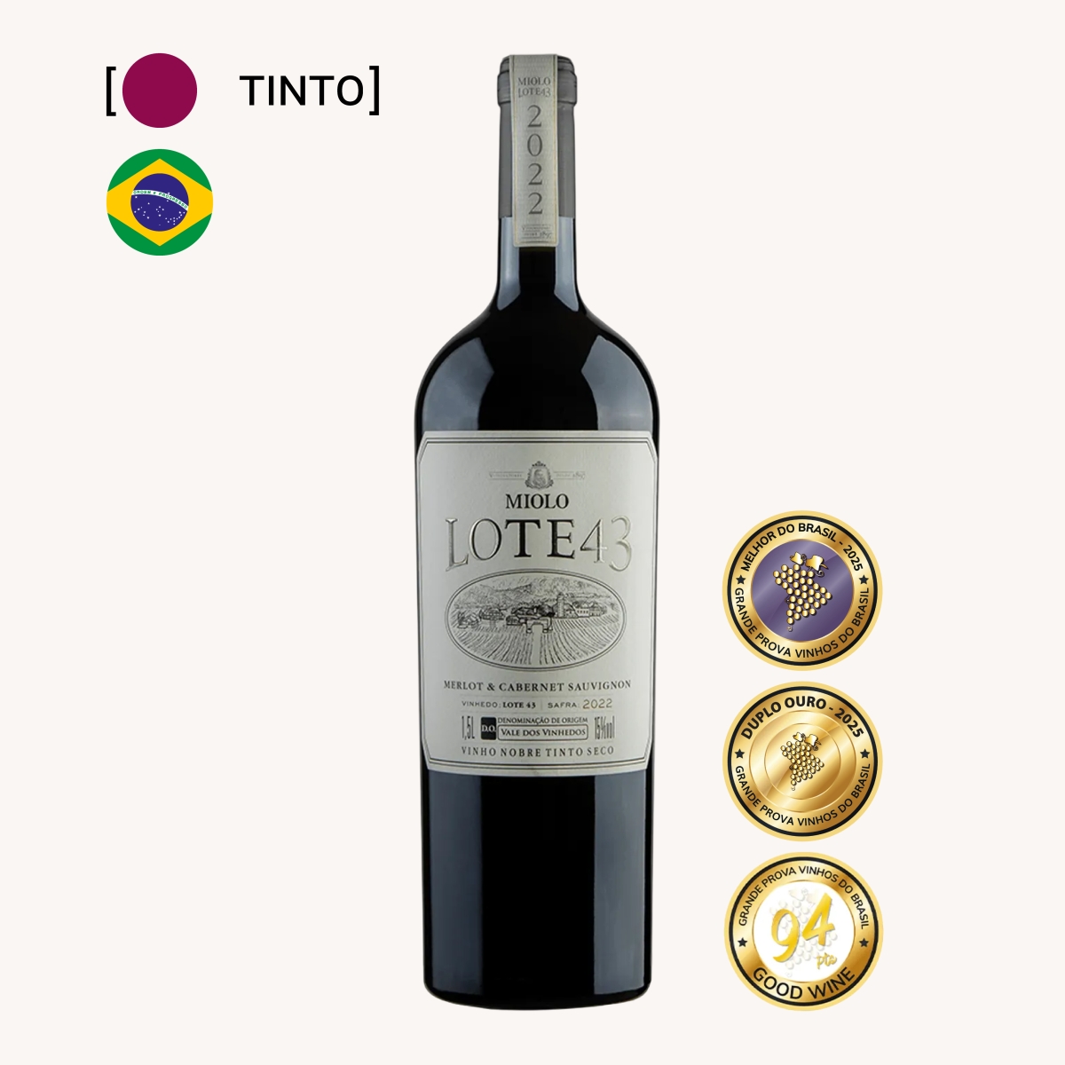 Vinho Miolo Lote 43 750ml