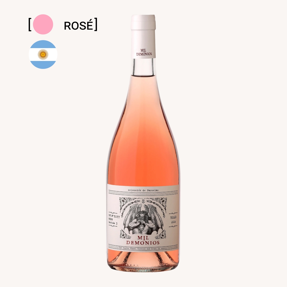 Vinho Mil Demonios Rosé Cofermentado 750ml