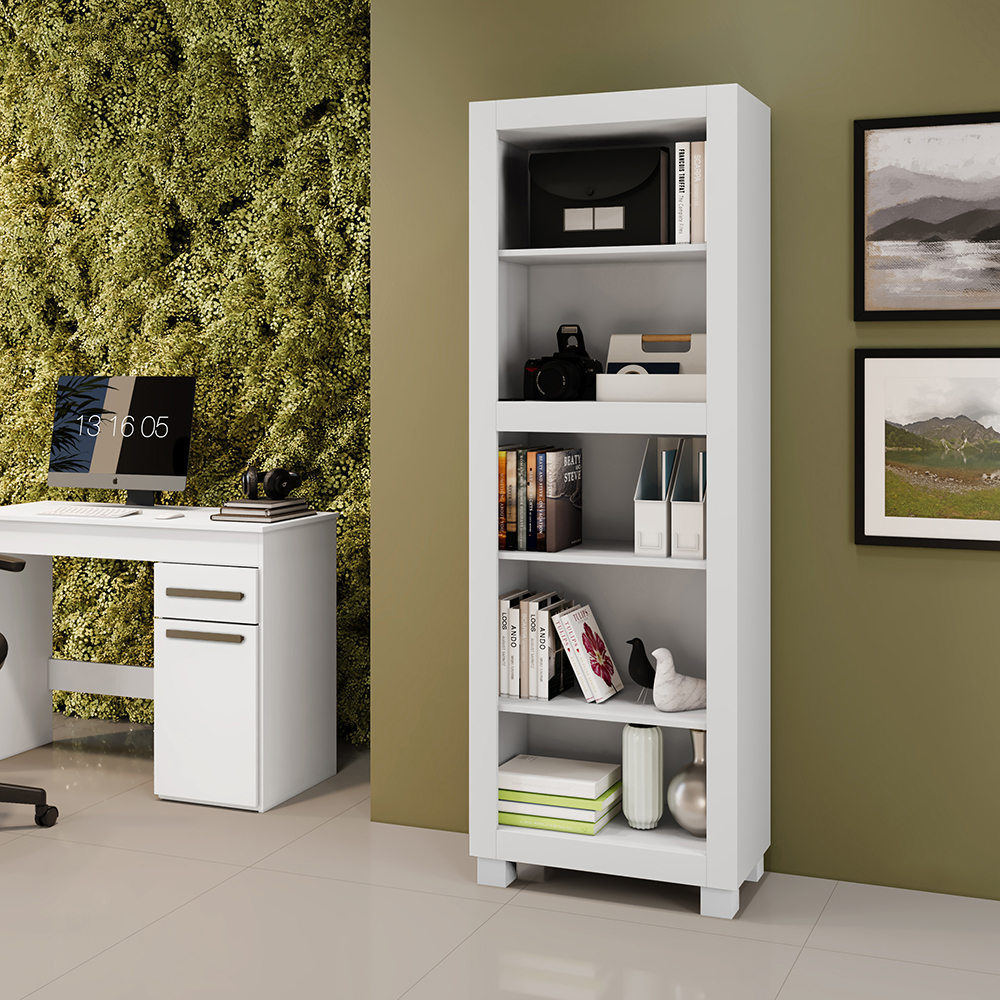 Estante para Livros Multiuso 4 Prateleiras Dubai Arte M&oacute;veis