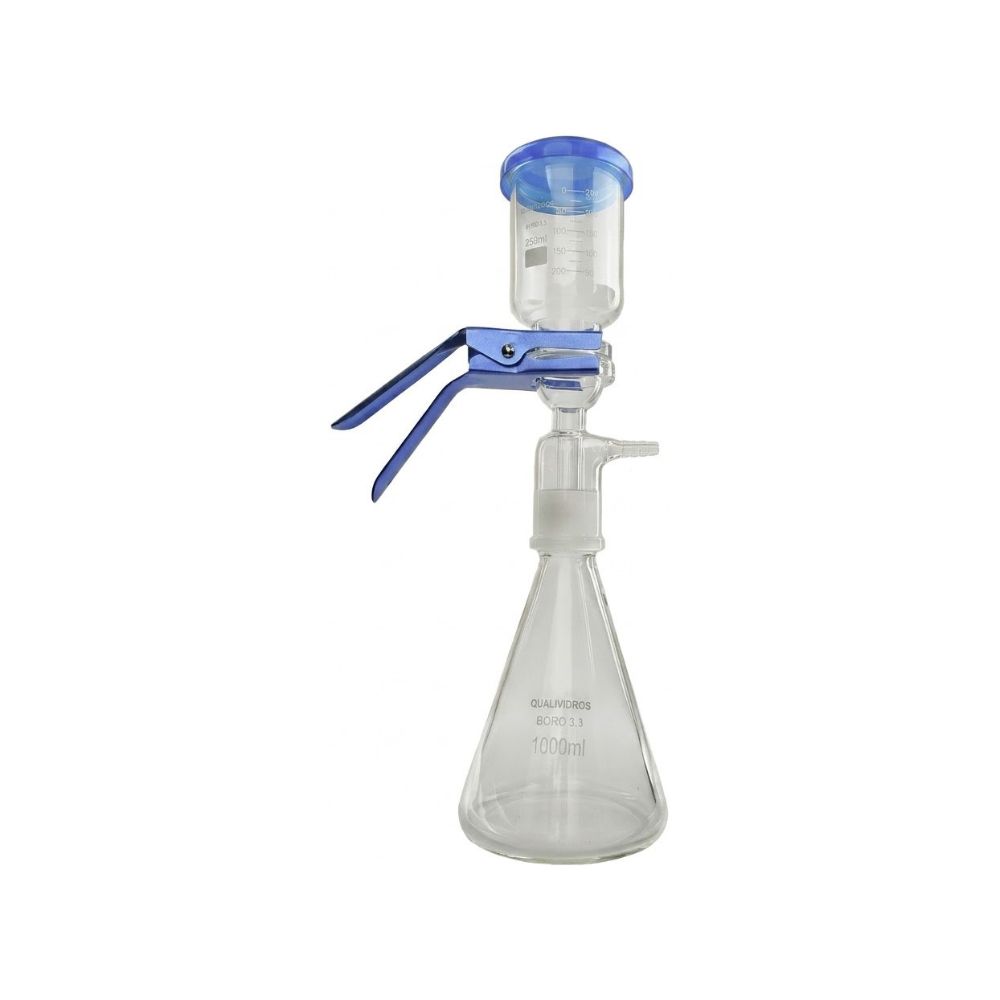 SISTEMA DE FILTRAÇÃO COMPLETO 1000ML C/ JUNTA, ADAPTADOR COM MEMBRANA, FUNIL E PINÇA, COPO CAP. 250ML